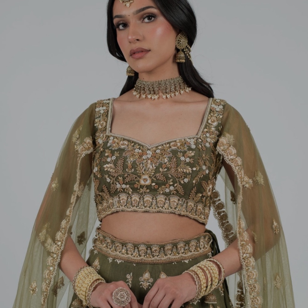 NWT Olive Grandiose Blouse from The Saree Room. SOLD OUT online!